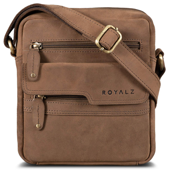 ROYALZ 'Oregon' Leder Umhängetasche Herren Klein Männer Ledertasche Vintage Herrenhandtasche Moderne