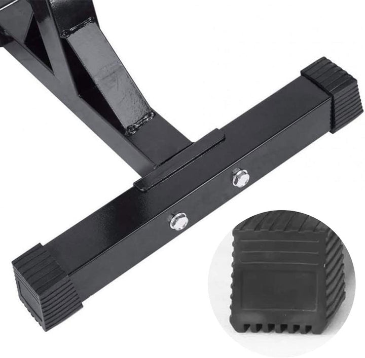 Kniebeugen, Unterstellböcken, verstellbare Stützen, Hantelauflage, max. 150 kg, Reines Schwarz
