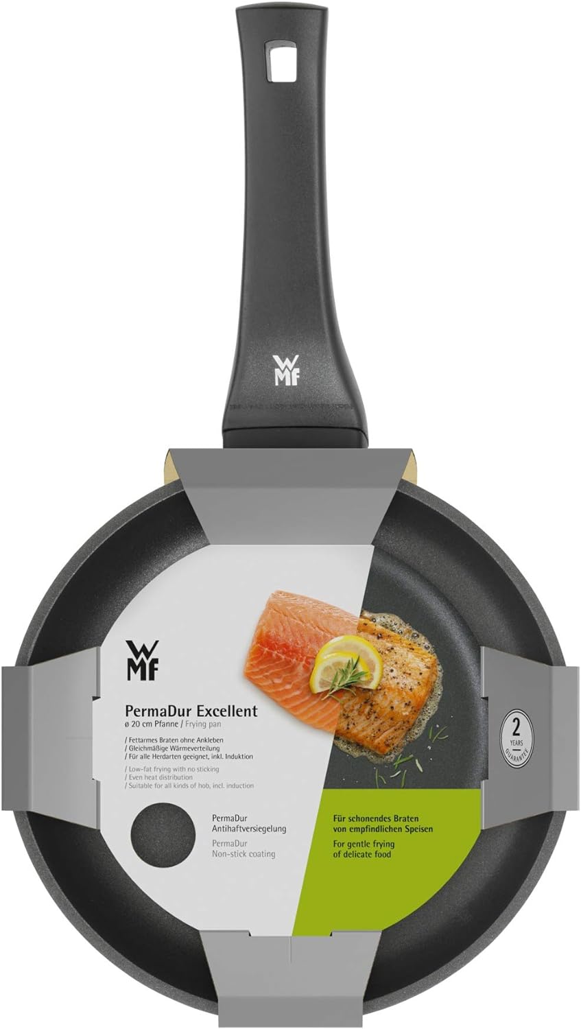 WMF PermaDur Excellent Bratpfanne Induktion 20 cm, Aluminium beschichtet, Kunststoffgriff mit Flamms