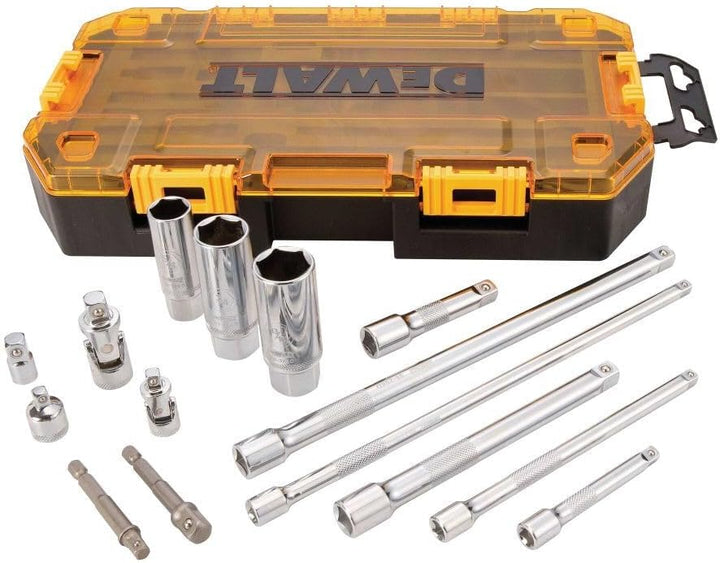 Stanley Tools DWMT73807 Robuster Steckschlüsselsatz, 15-teilig, 3/8 Zoll und 1/4 Zoll Antrieb