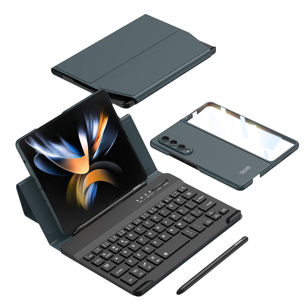 Custodia Magnetic Klapphüllen Ständer Folio Hülle,Keyboard,Pen Slot Kompatibel für Samsung Galaxy Z