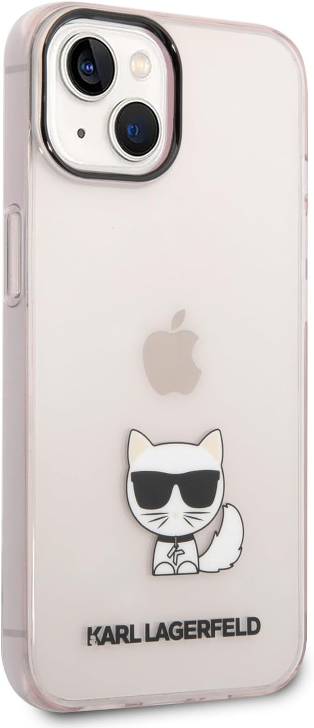 KARL LAGERFELD KLHCP14MCTTRI hülle für iPhone 14 Plus 6,7" hardcase rosa/pink Transparent Choupette