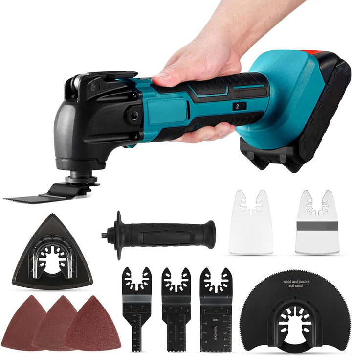 Akku Multifunktionswerkzeug für Makita Akku 18V Li-Ion, 500W Bürstenlos Motor Oszillationswerkzeug S