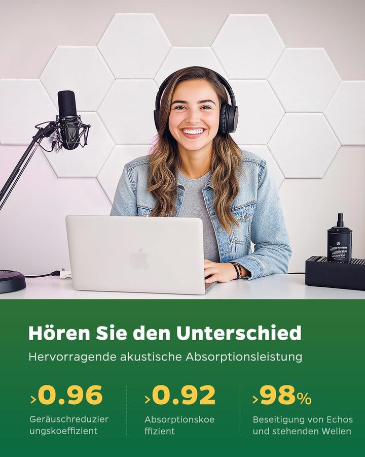 12 Stück Gross selbstklebend Pinnwand Modern, Weiss Sechseck Korkplatte Alternativen für Notice, Mem