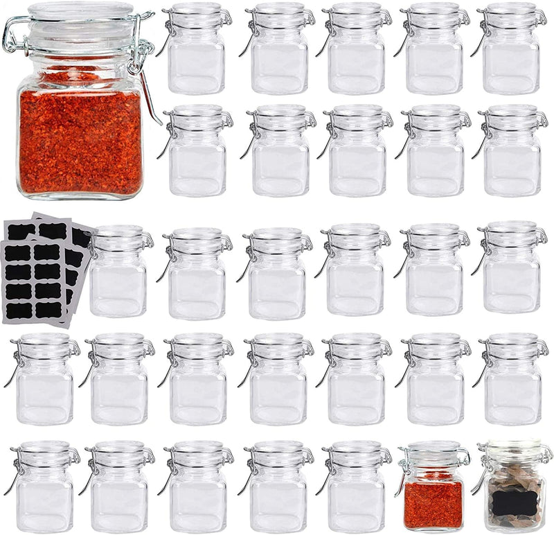 Lawei 30 Stück Einmachgläser Mini Luftdichte Frischhaltendosen Gläser mit Bügelverschluss Vorratsgla