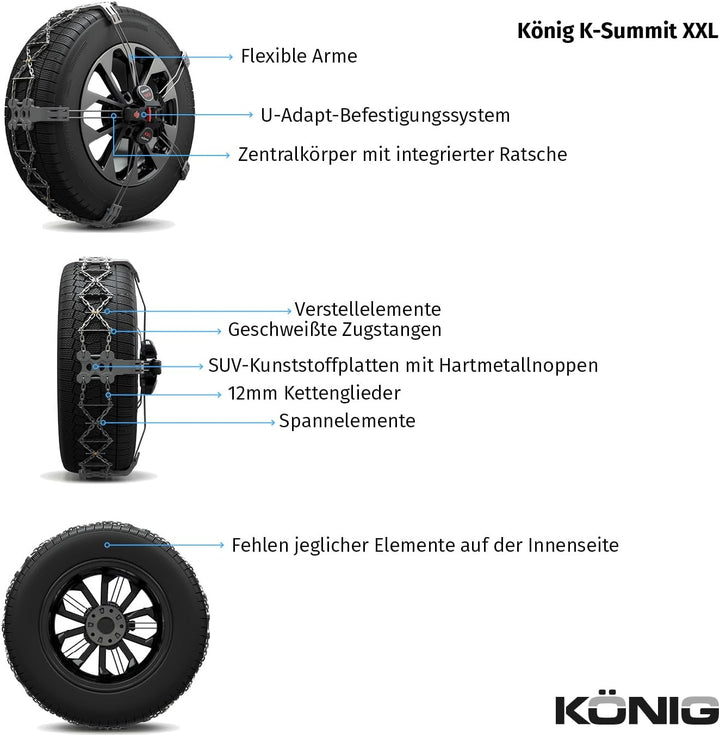 KÖNIG K-Summit XXL K77 - Schneeketten, XXL K77