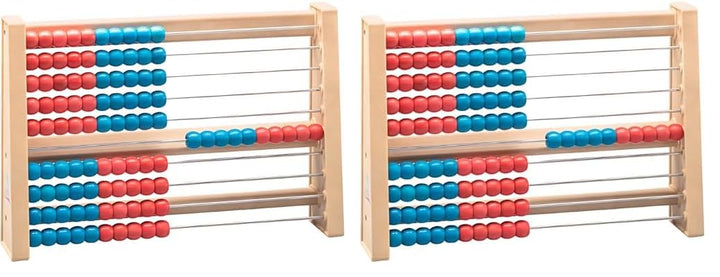 WISSNER® aktiv Lernen- Rechenrahmen rot/blau - RE-Wood® (Packung mit 2) Small (Packung mit 2), Small