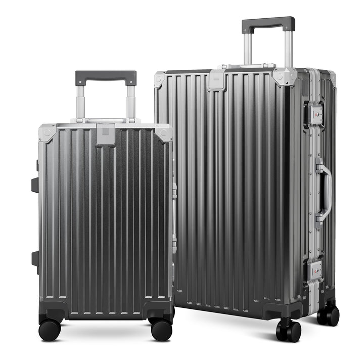 ALPHA CAMP Kofferset 2 Teilig Grösse M L Reisekoffer Leicht Hartschalenkoffer Polycarbonat Luggage S