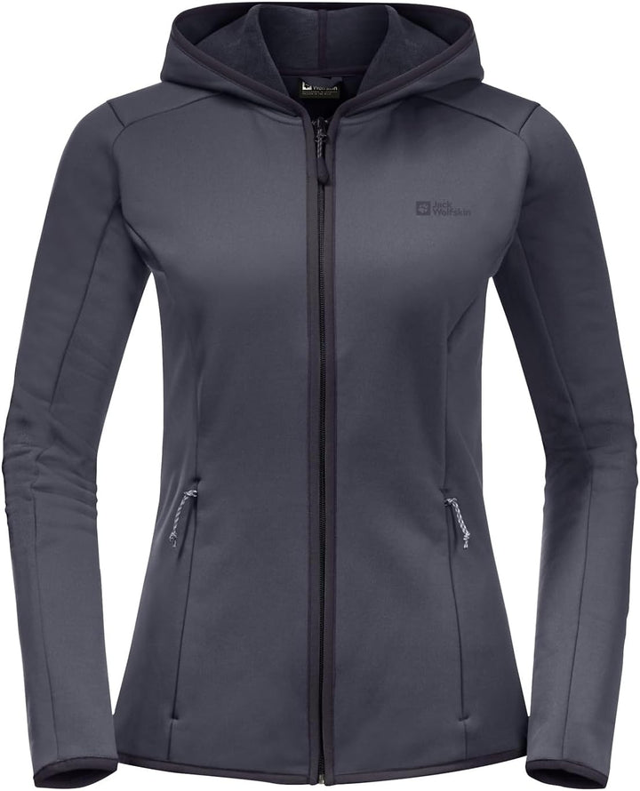 Jack Wolfskin Damen Baiselberg Hooded Fz W Fleecejacke, XS dolphin