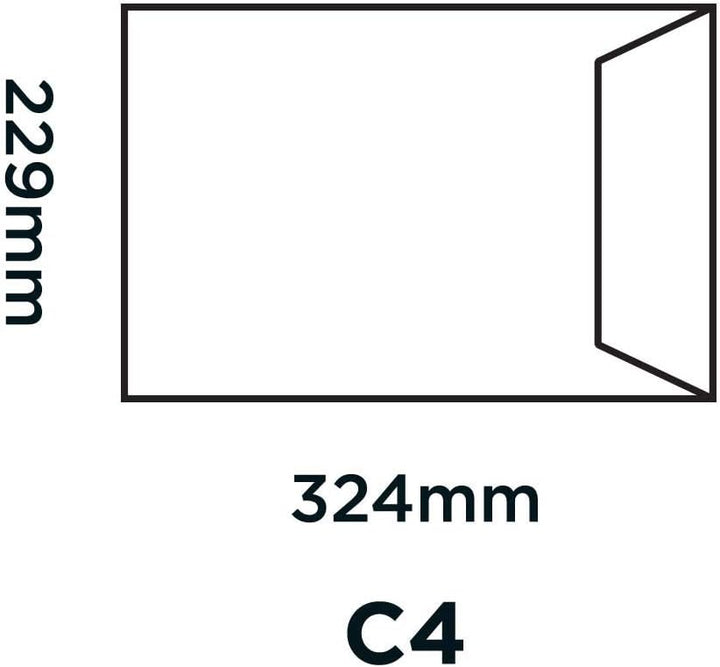 Blake Purely Packaging Papprückwand Versandtasche Haftklebung Manille C4 324 x 229 mm Weiss, C4 324