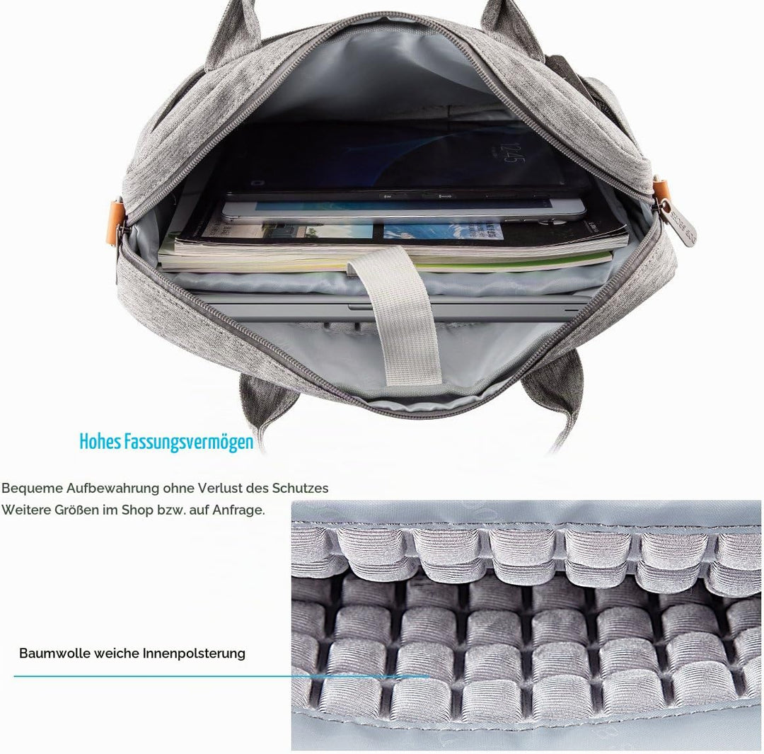 DOB SECHS 15-15.6 Zoll Laptoptasche Aktentaschen Handtasche Tragetasche Schulter Tasche Notebooktasc