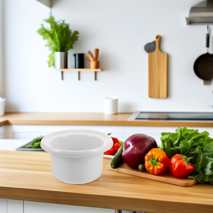 Ciieeo Keramik Innentopf für Slow Cooker und Reiskocher Weisser Slow Cooker Innen Schongarer mit Gle