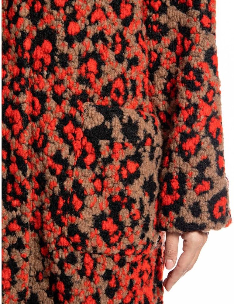 Replay Damen Wollmischungs-Mantel, 010 Red/Black/Nut
