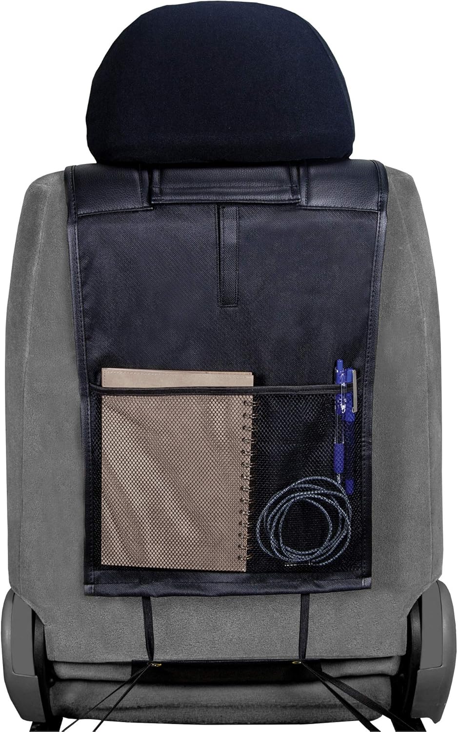 Plasticolor 008631R01 Black Jeep Logo Sitzbezug mit gestickter Kontrastnaht 3-teilig Seitenloser Sty