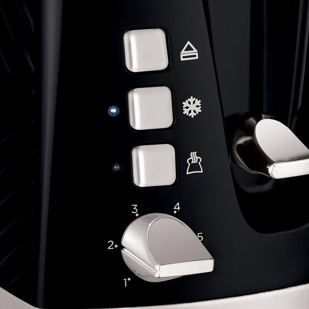 Russell Hobbs 26394 Strukturierter 2-Scheiben-Toaster im 3D-Touch-Design mit Einfrier-, Annullierung