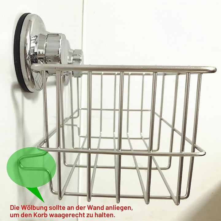 IPEGTOP Suction Cup Deep Shower Caddy Bath Wall Shelf for Large Shampoo Shower Gel Holder Bathroom S