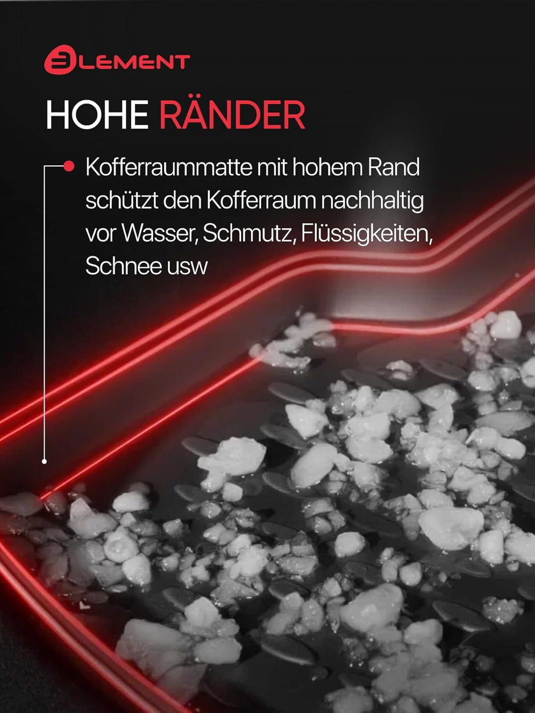 Element Passgenaue Premium Antirutsch Gummi Kofferraumwanne - Citroen C4 Cactus, Mini SUV
