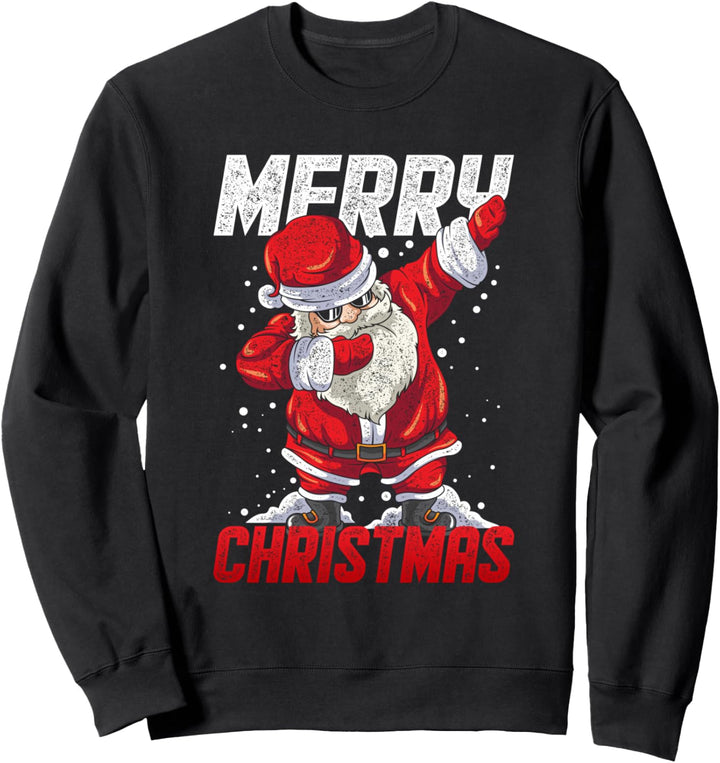 Heiligabend Kinder Pajama Dabbing Weihnachtsmann Sweatshirt