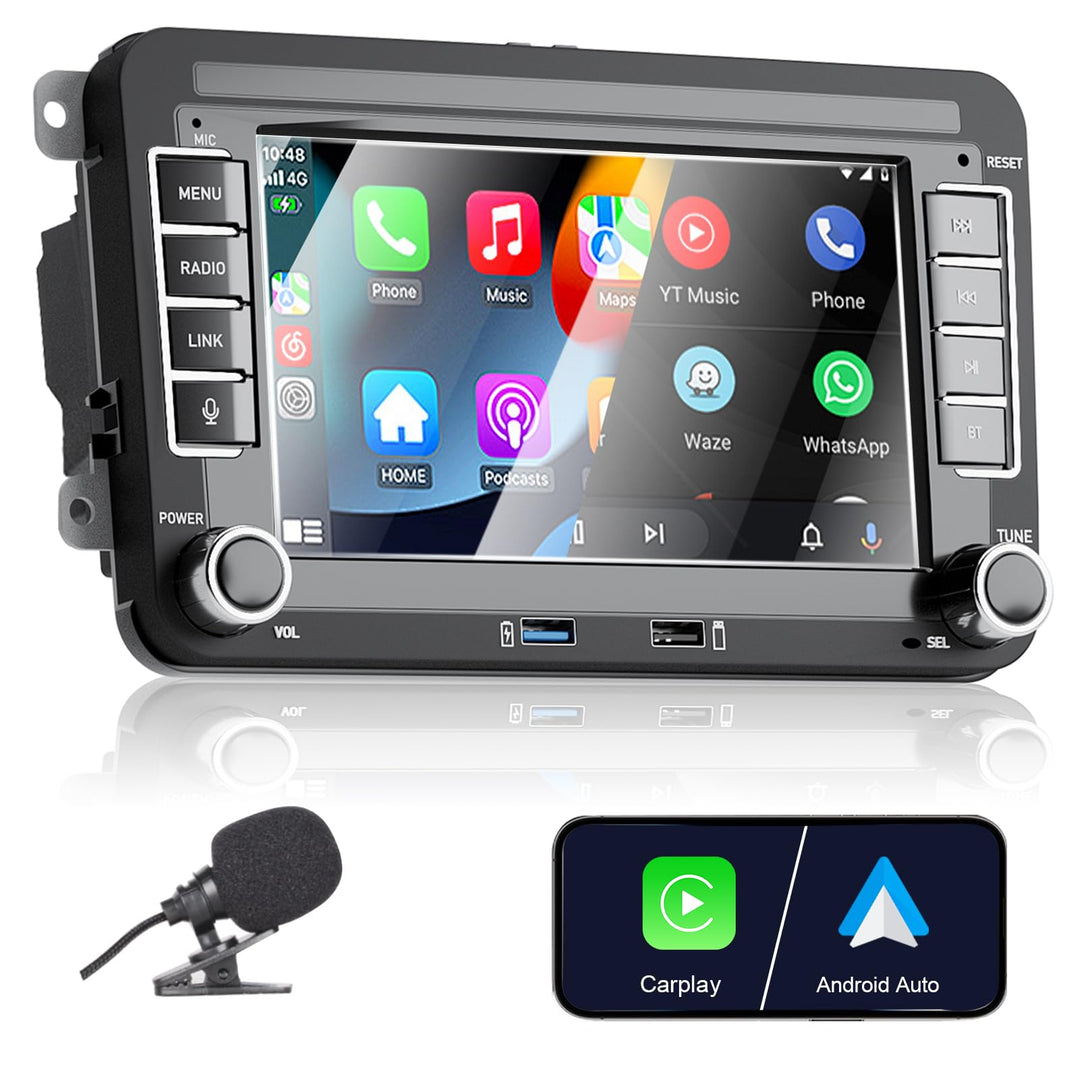 Apple Carplay Autoradio für VW Golf 5 6 Polo T5 Tiguan Skoda Passat Jetta Caddy B6 B7 Touran Android