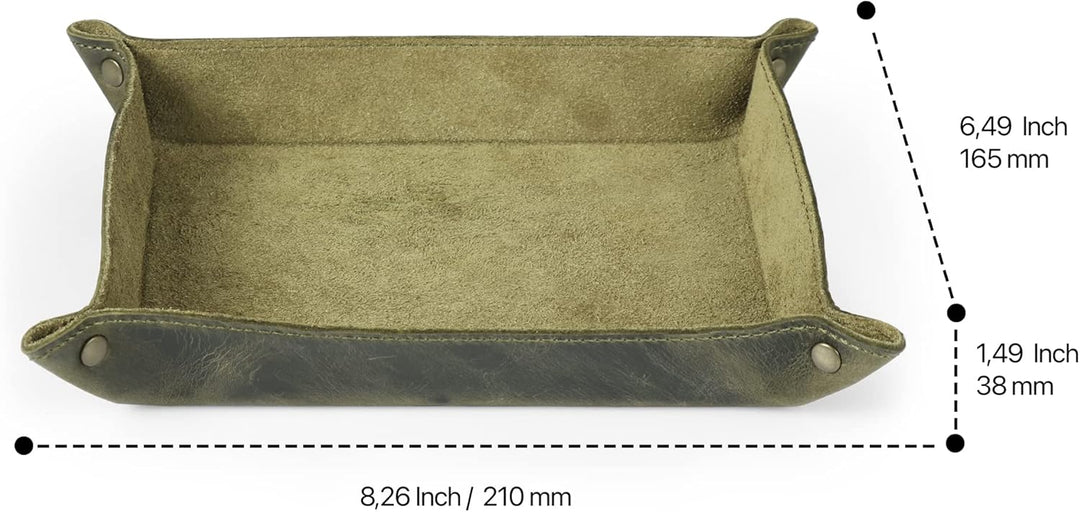 Londo Echtleder Leder Taschenleerer - Vide Poche - Ledertablett Organizer, Praktische Aufbewahrungsb