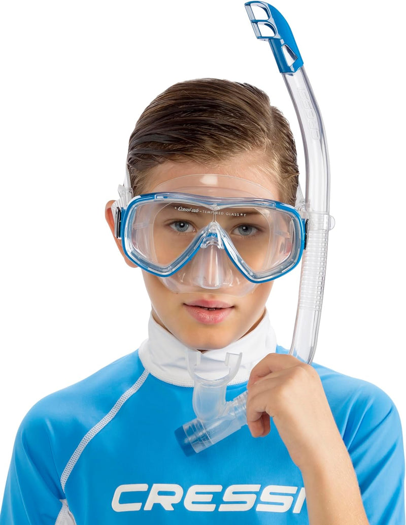 Cressi Junior Set Ondina - Taucherbrille Kinder 7-13 Jahre + Schnorchel Schwimmbad Anti-Beschlag Kra