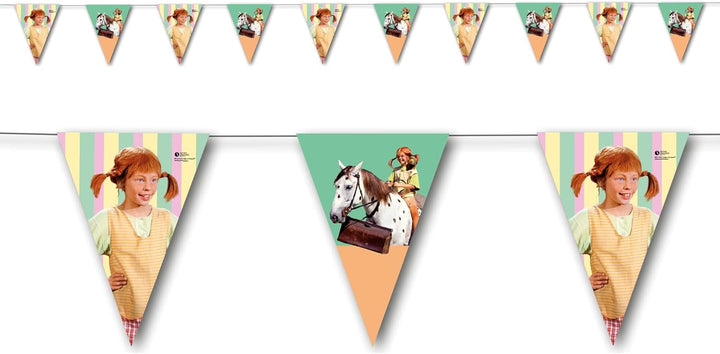 Pippi Langstrumpf Partyset für 8 Kinder - Kindergeburtstag Dekoration