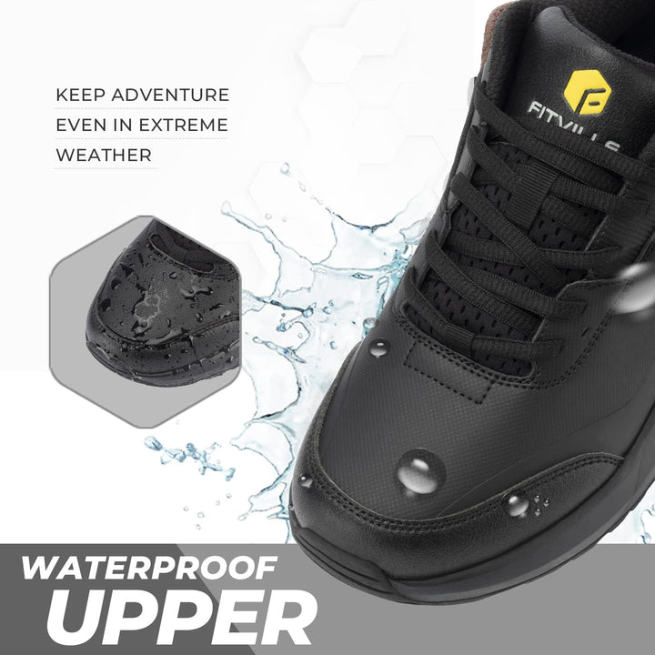 FitVille Extra weit Wanderschuhe Herren Leicht Trekkingschuhe Wasserdicht Outdoor Schuhe mit Fussgew