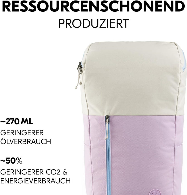 hauck Pack N Walk, Beige Lavendel - Wickelrucksack und Wickeltasche 22 Liter mit Innentaschen, Ausse