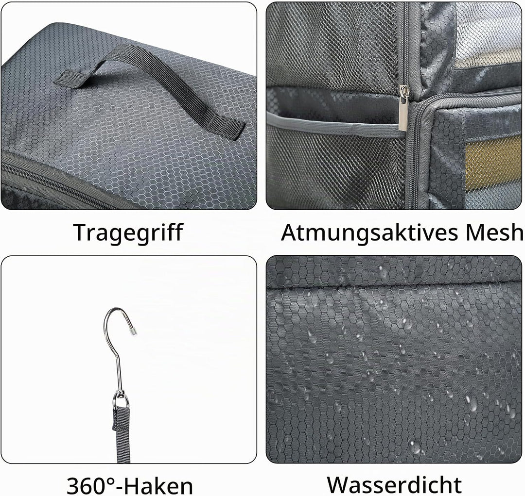 Koffer-Organizer, Reisetaschen-Organizer für Gepäck, Kompressions-hängende Packwürfel für Reisen, Ha