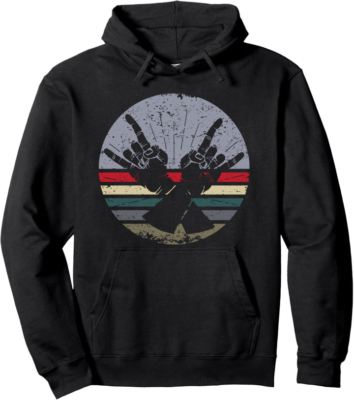 Devil Horns Metal Pullover Hoodie