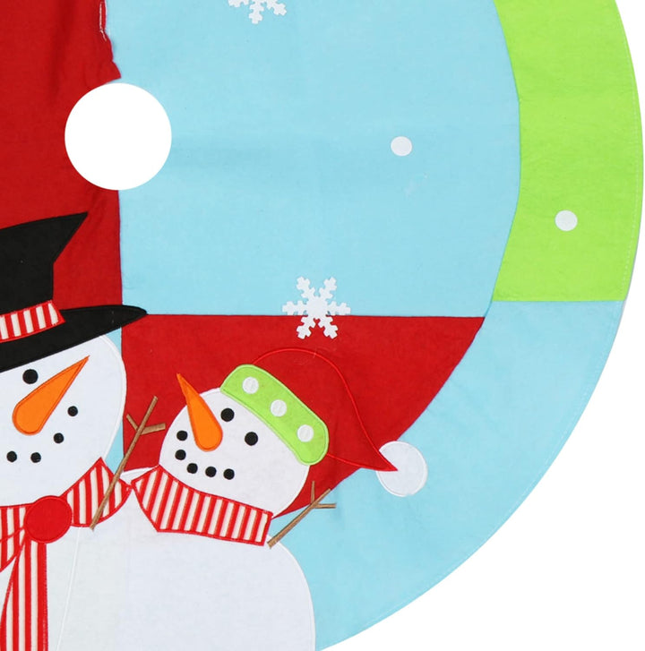 com-four® Christbaumdecke Ø 100 cm - Weihnachtsbaum Unterlage mit weihnachtlichem Motiv - Weihnachts