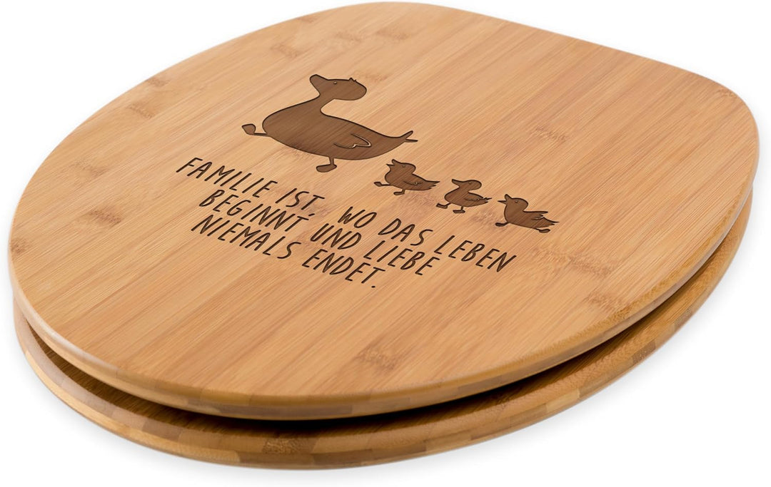 Mr. & Mrs. Panda WC Sitz Enten Familie - Geschenk, Klobrille, Klodeckel, Entenfamilie, Spruch, Mutte