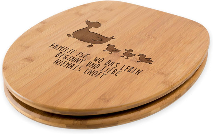 Mr. & Mrs. Panda WC Sitz Enten Familie - Geschenk, Klobrille, Klodeckel, Entenfamilie, Spruch, Mutte
