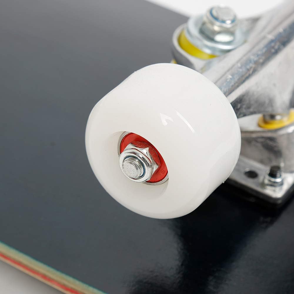 Skateboard Komplettboard mit ABEC-7 Kugellager 9-lagigem Ahornholz für Kinder Jungendliche und Erwac