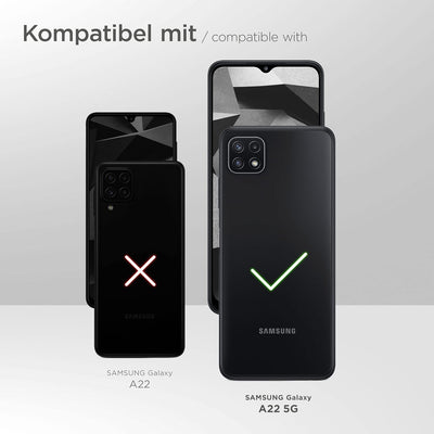 ONEFLOW Handykette 'Twist Strap' kompatibel mit Samsung Galaxy A22 5G Hülle zum Umhängen transparent