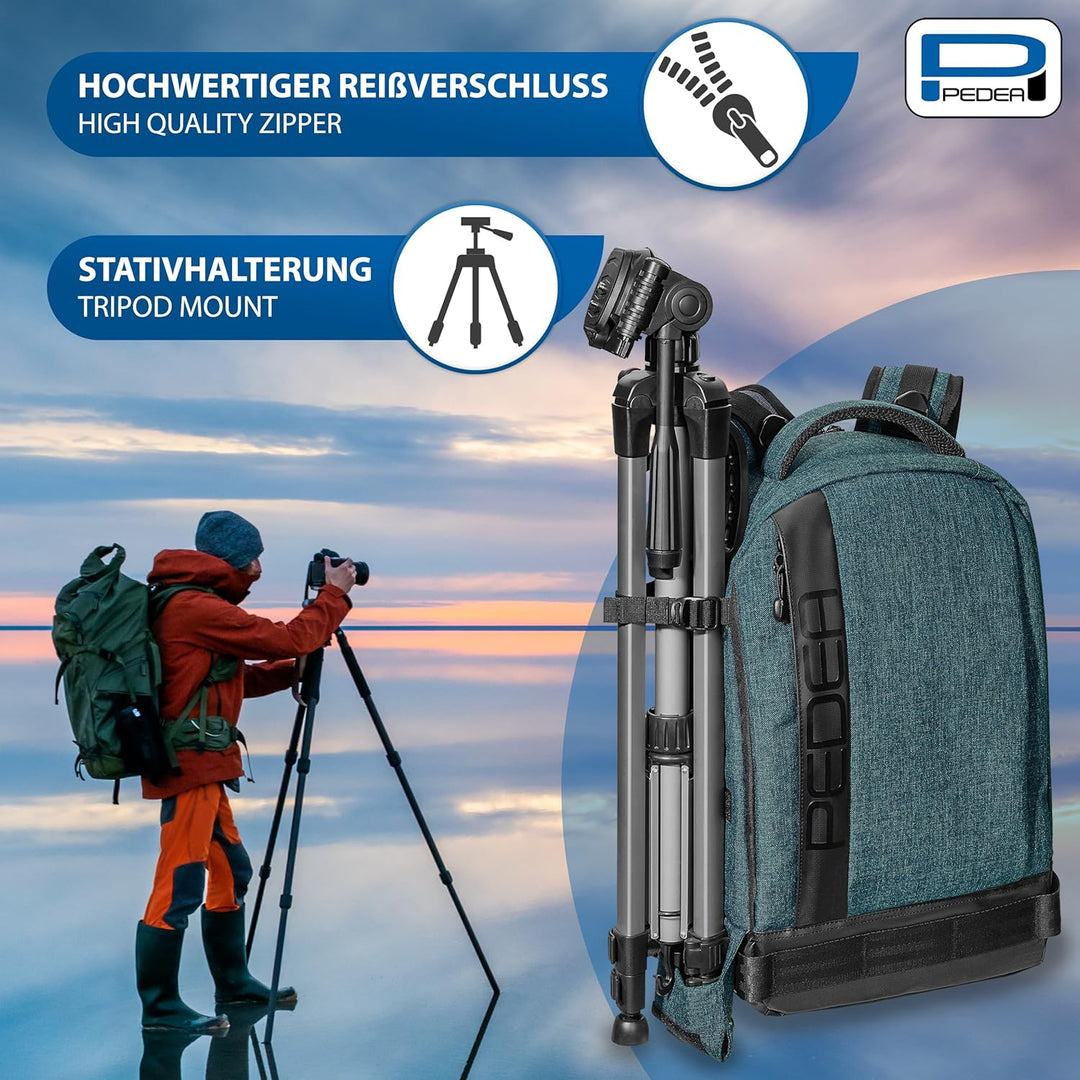 Pedea DSLR-Kamerarucksack Fashion Fotorucksack für Spiegelreflexkameras mit wasserdichtem Regenschut