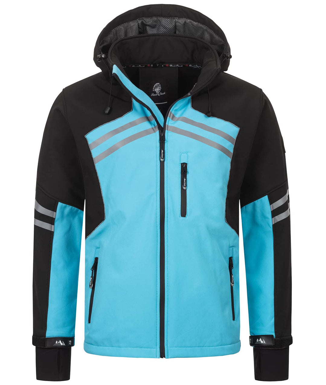 Rock Creek Herren Softshell Jacke Outdoor H-285 3XL Hellblau, 3XL Hellblau