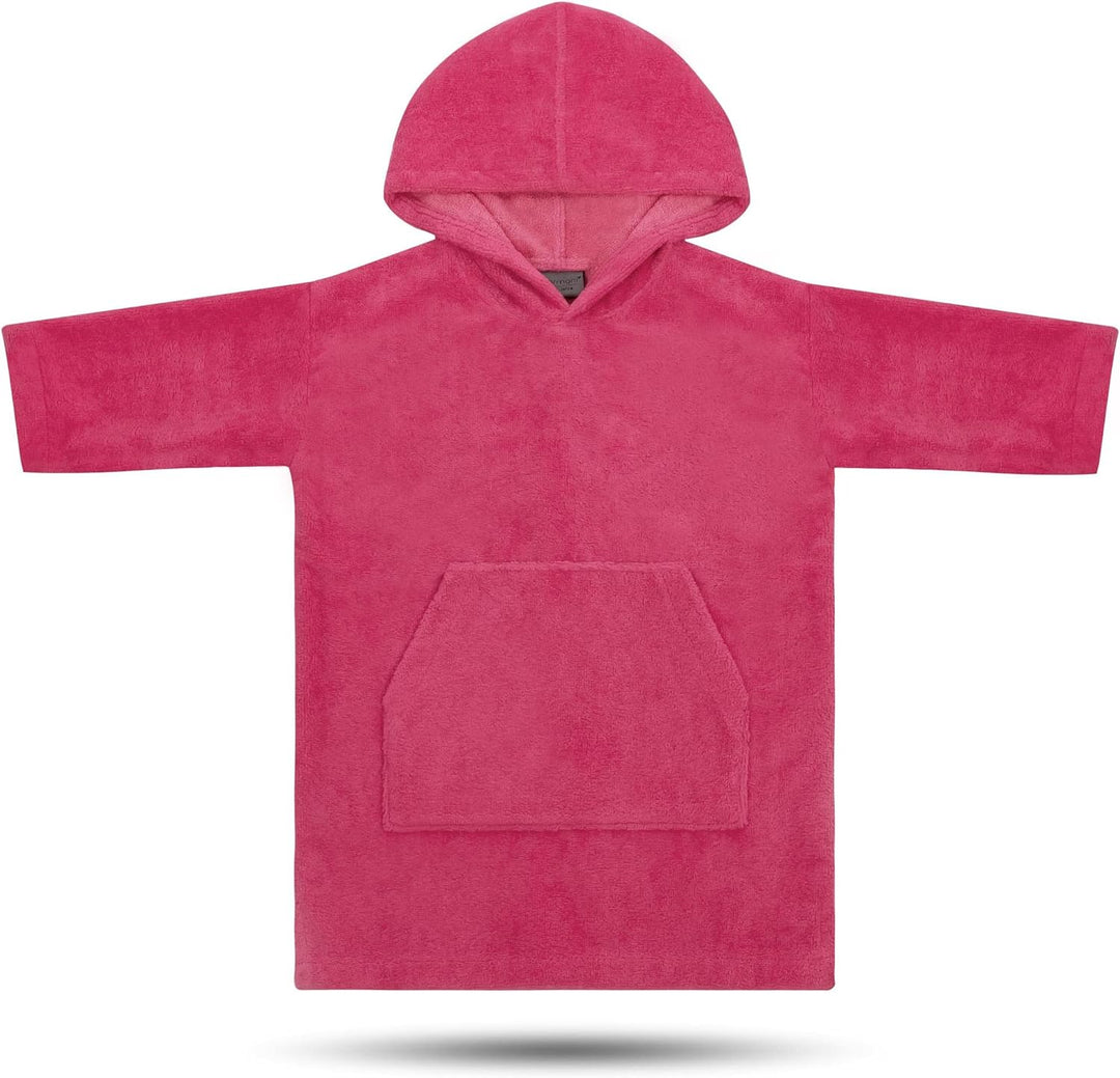 normani Kinder Badeponcho bis 13 Jahren langarm Badehandtuch - Frottee Kapuzenhandtuch Handtuch-Ponc