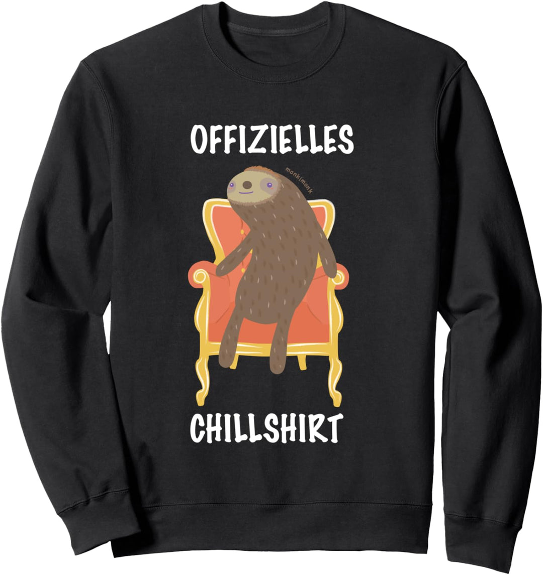 Offizielles Schlafshirt Chillshirt Pyjama Faultier Geschenk Sweatshirt