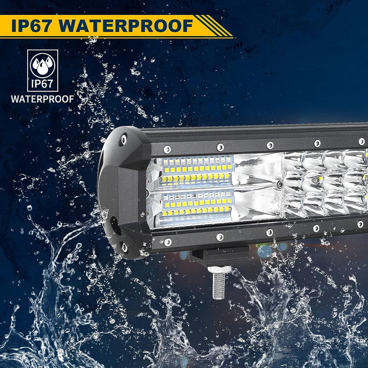 Willpower 46cm 252W LED Arbeitsscheinwerfer Bar LED Scheinwerfer 12V 24V mit Kabelbaum Flutlicht Ref