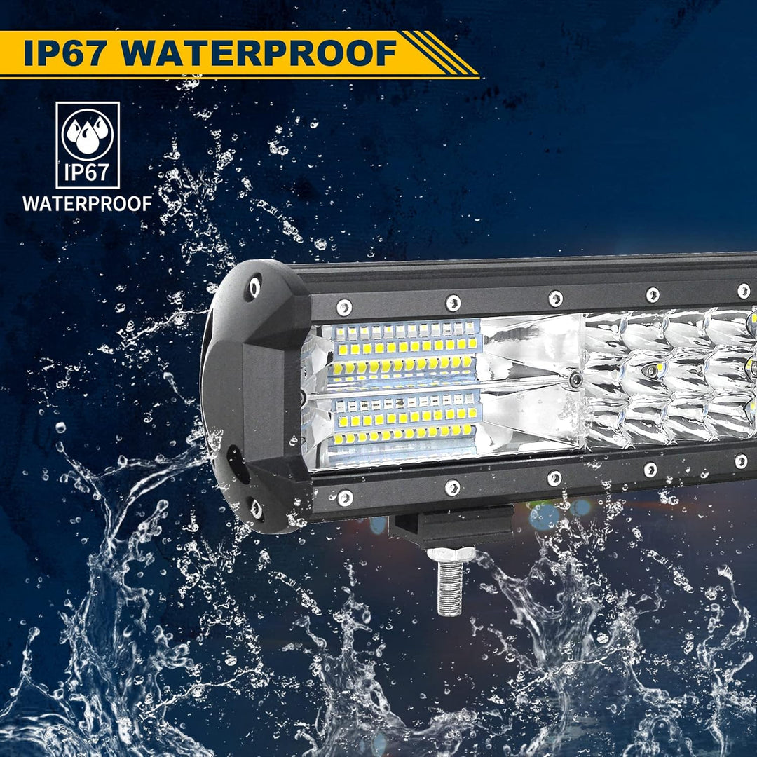 Willpower 51cm 288W LED Arbeitsscheinwerfer Bar LED Scheinwerfer 12V 24V mit Kabelbaum Flutlicht Ref
