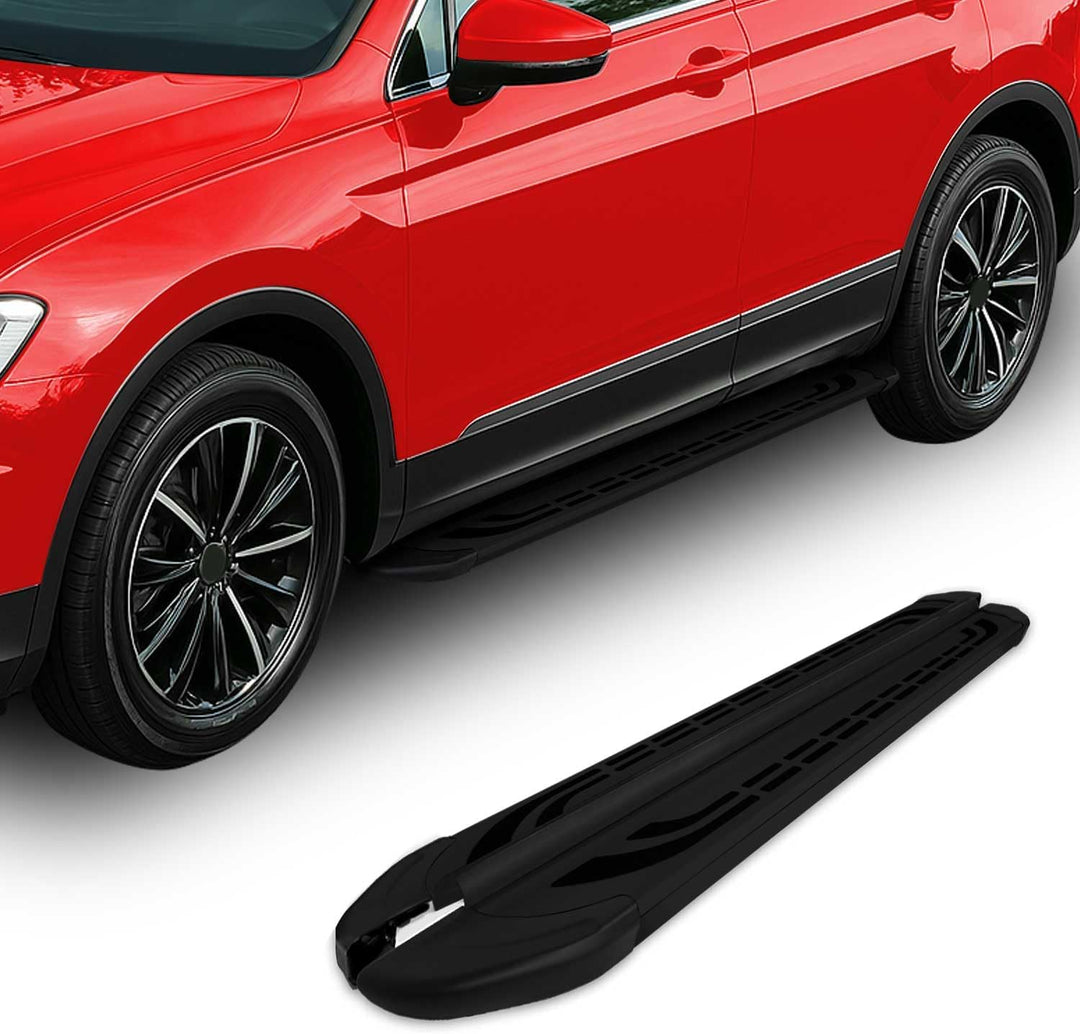OMAC Trittbretter Seitenschweller Seitenbretter kompatibel mit Mazda CX-7 2006-2012 Alu Schwarz FABA