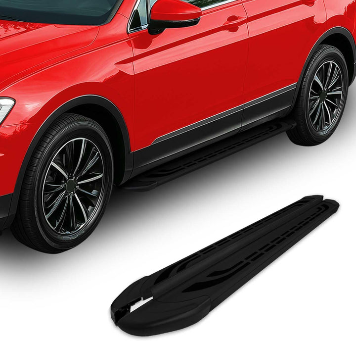 OMAC Trittbretter Seitenschweller Seitenbretter kompatibel mit Mazda CX-7 2006-2012 Alu Schwarz FABA