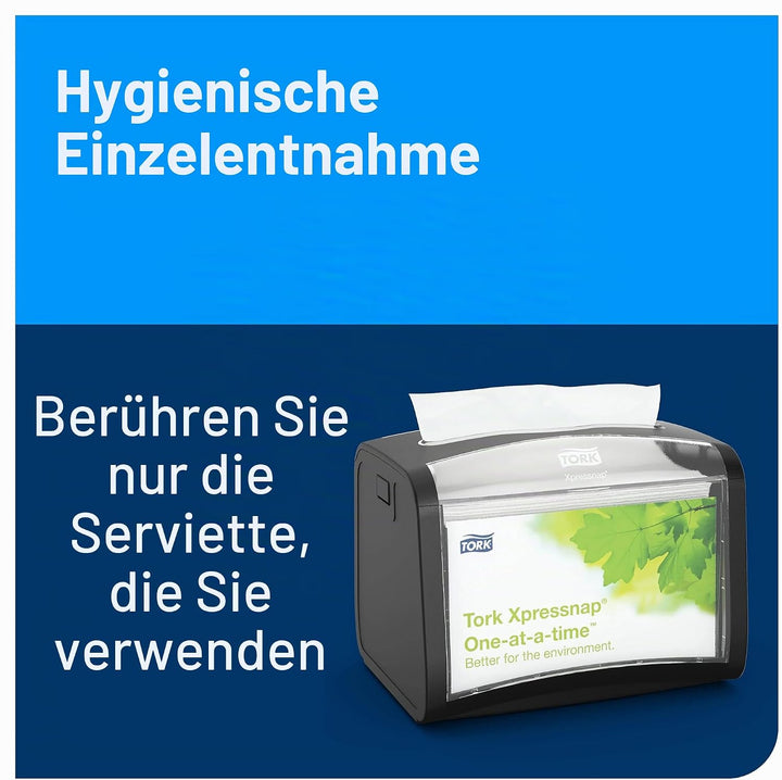Tork 15840 Xpressnap Extra Soft Spenderserviette unbedruckt / Weisse Papierserviette für Serviettens
