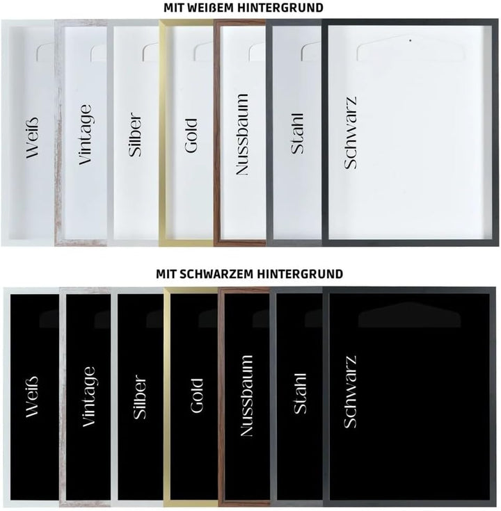 Trikotrahmen mit Drehtür | Stahl-Weiss | 70x90 cm Objektrahmen | magnetischer Verschluss, schneller