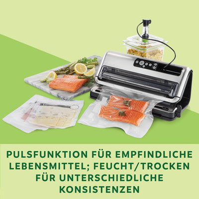 FoodSaver Vakuumiergerät für Lebensmittel | Vollautomatischer Vakuumierer mit Rollenaufbewahrung & S