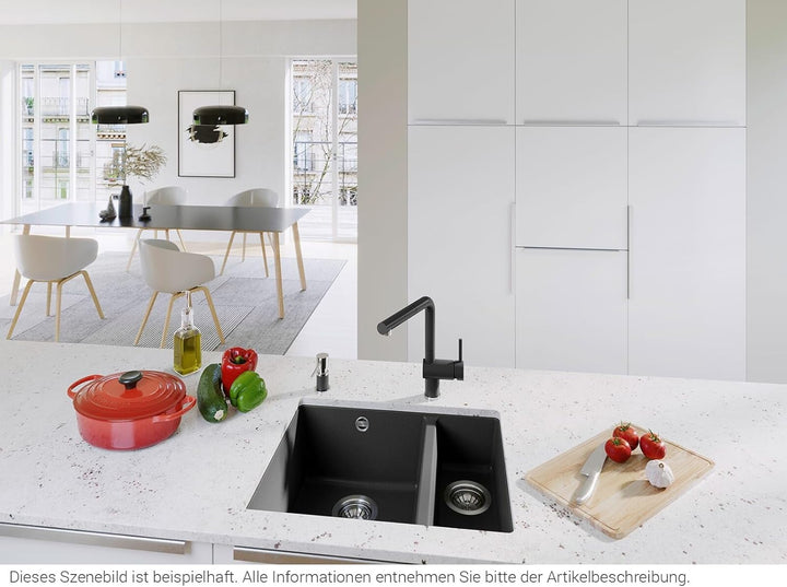 BLANCO ROTAN 340/160-U | SILGRANIT cafe | Einbauart: Unterbau | Hauptbecken links | ohne Ablauffernb