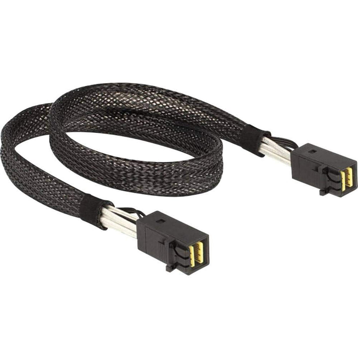 DeLock Kabel Mini SAS HD SFF 8643 x4 Stecker/Stecker 0,5 m, schwarz
