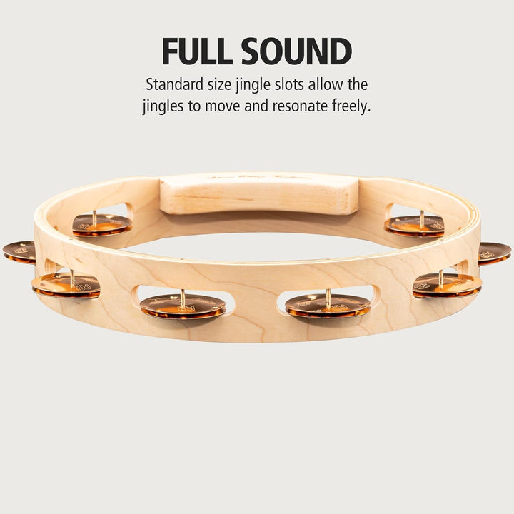 Meinl Percussion AE-MTA1BO Tambourine, Artisan Edition, 25,4 cm (10 Zoll) Durchmesser, einreihig mit