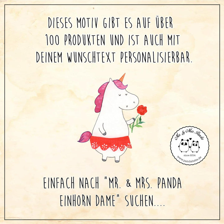 Mr. &amp; Mrs. Panda Thermobecher Einhorn Dame - Geschenk, Edelstahlbecher, Isolierbecher, Freundin, Ein